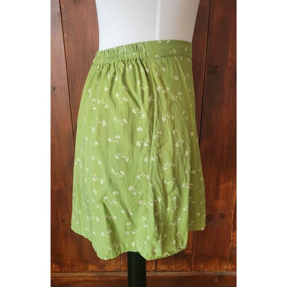 Billabong Women S Skirt Green Floral Casual Boho Lightweight Dainty Vacation💚 - Picture 7 of 12